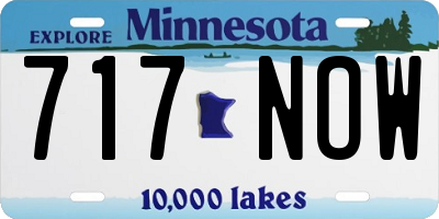 MN license plate 717NOW