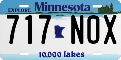 MN license plate 717NOX
