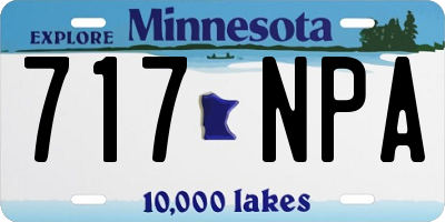 MN license plate 717NPA