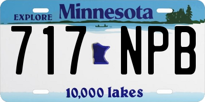 MN license plate 717NPB