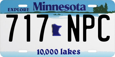 MN license plate 717NPC