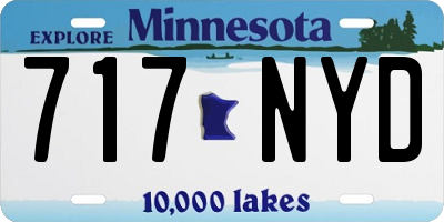 MN license plate 717NYD