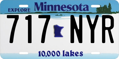 MN license plate 717NYR