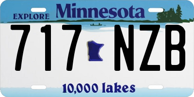 MN license plate 717NZB