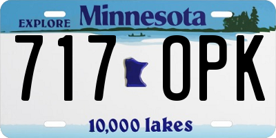MN license plate 717OPK
