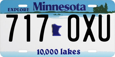 MN license plate 717OXU
