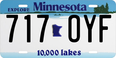 MN license plate 717OYF