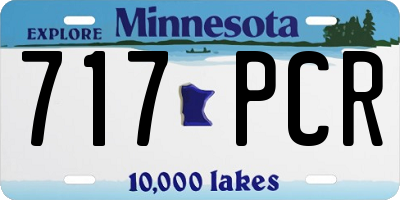 MN license plate 717PCR