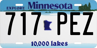 MN license plate 717PEZ