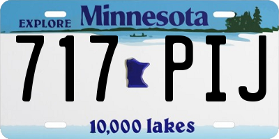 MN license plate 717PIJ