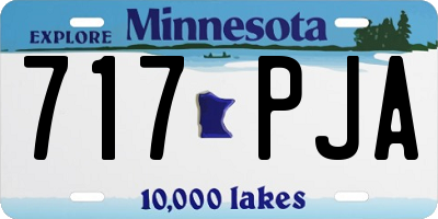 MN license plate 717PJA