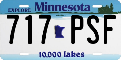 MN license plate 717PSF