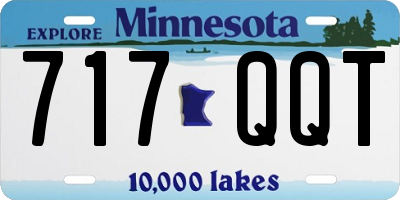 MN license plate 717QQT