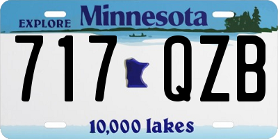 MN license plate 717QZB