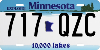MN license plate 717QZC