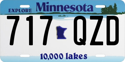 MN license plate 717QZD