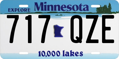 MN license plate 717QZE