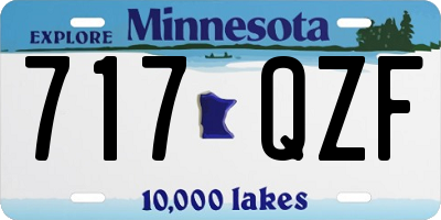 MN license plate 717QZF