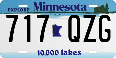 MN license plate 717QZG