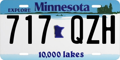 MN license plate 717QZH