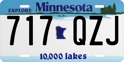MN license plate 717QZJ