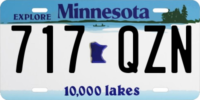 MN license plate 717QZN