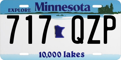 MN license plate 717QZP