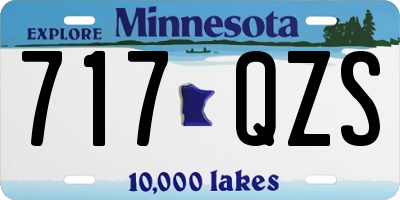 MN license plate 717QZS