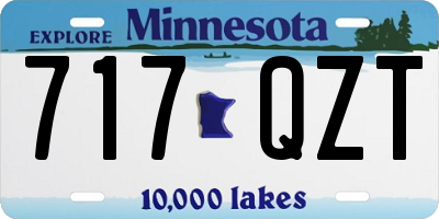 MN license plate 717QZT