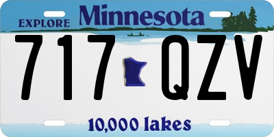 MN license plate 717QZV