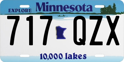 MN license plate 717QZX