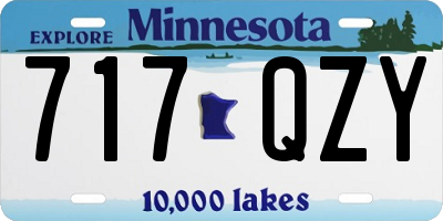 MN license plate 717QZY