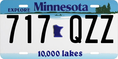 MN license plate 717QZZ