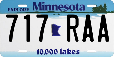 MN license plate 717RAA