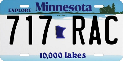 MN license plate 717RAC