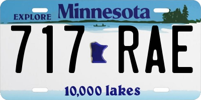 MN license plate 717RAE