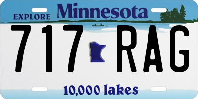 MN license plate 717RAG