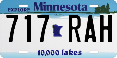 MN license plate 717RAH