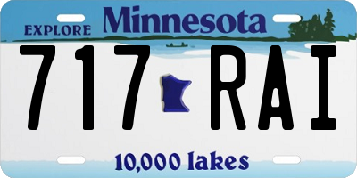 MN license plate 717RAI