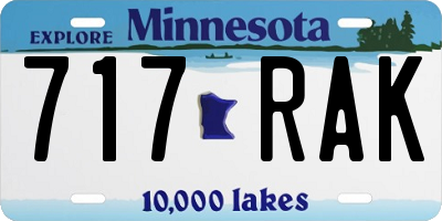 MN license plate 717RAK