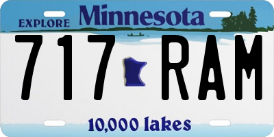 MN license plate 717RAM
