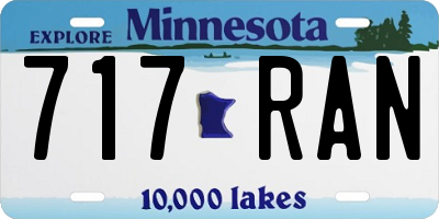 MN license plate 717RAN