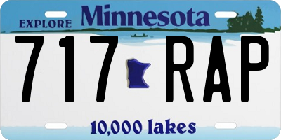 MN license plate 717RAP