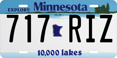 MN license plate 717RIZ