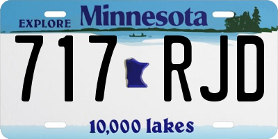 MN license plate 717RJD