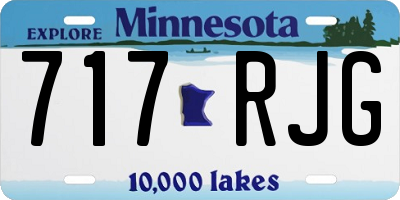 MN license plate 717RJG