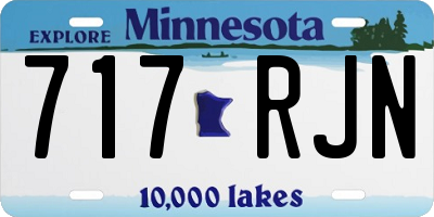 MN license plate 717RJN