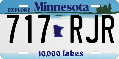 MN license plate 717RJR