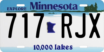 MN license plate 717RJX