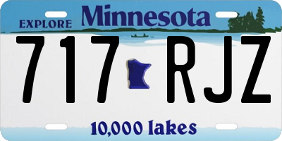 MN license plate 717RJZ